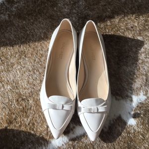 Nine West cream flats - worn once!